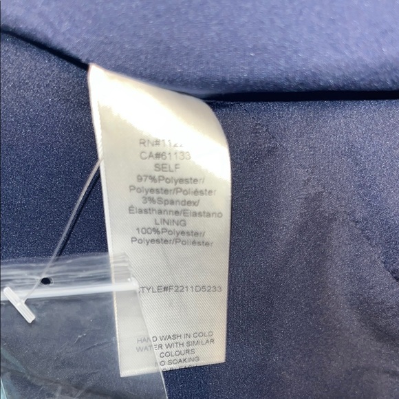 Adelyn Rae Navy Blazer with Wrap Design and V-Neckline, XXL - Picture 6 of 6